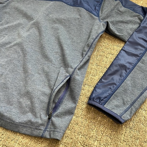 Rhone Mens Windbreaker Tech Terry Full Zip Jacket Tasman Blue Size Medium - Picture 7 of 9